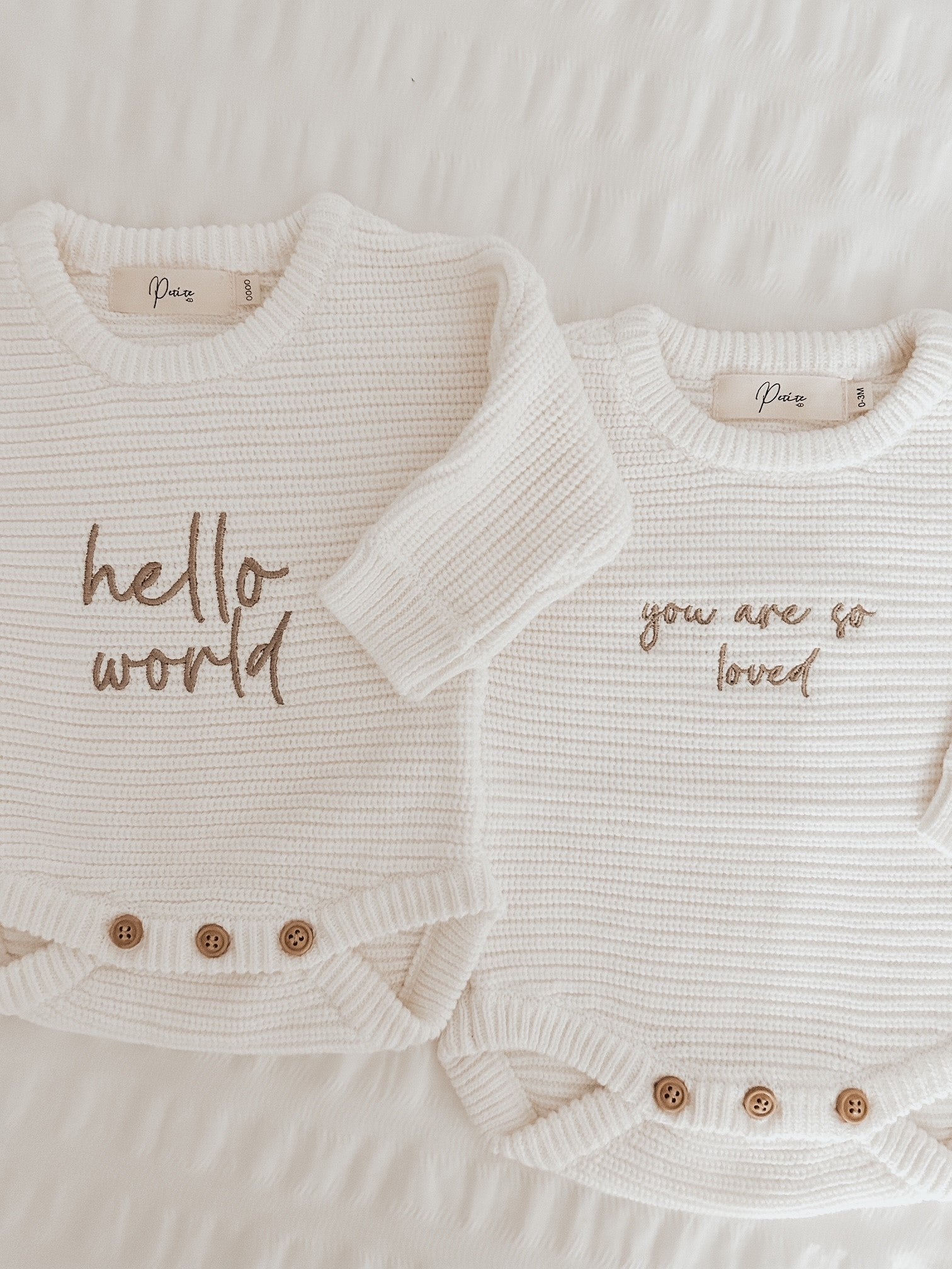 CLASSIC RIBBED ROMPER - MILK | PERSONALISED EMBROIDERY AVAILABLE