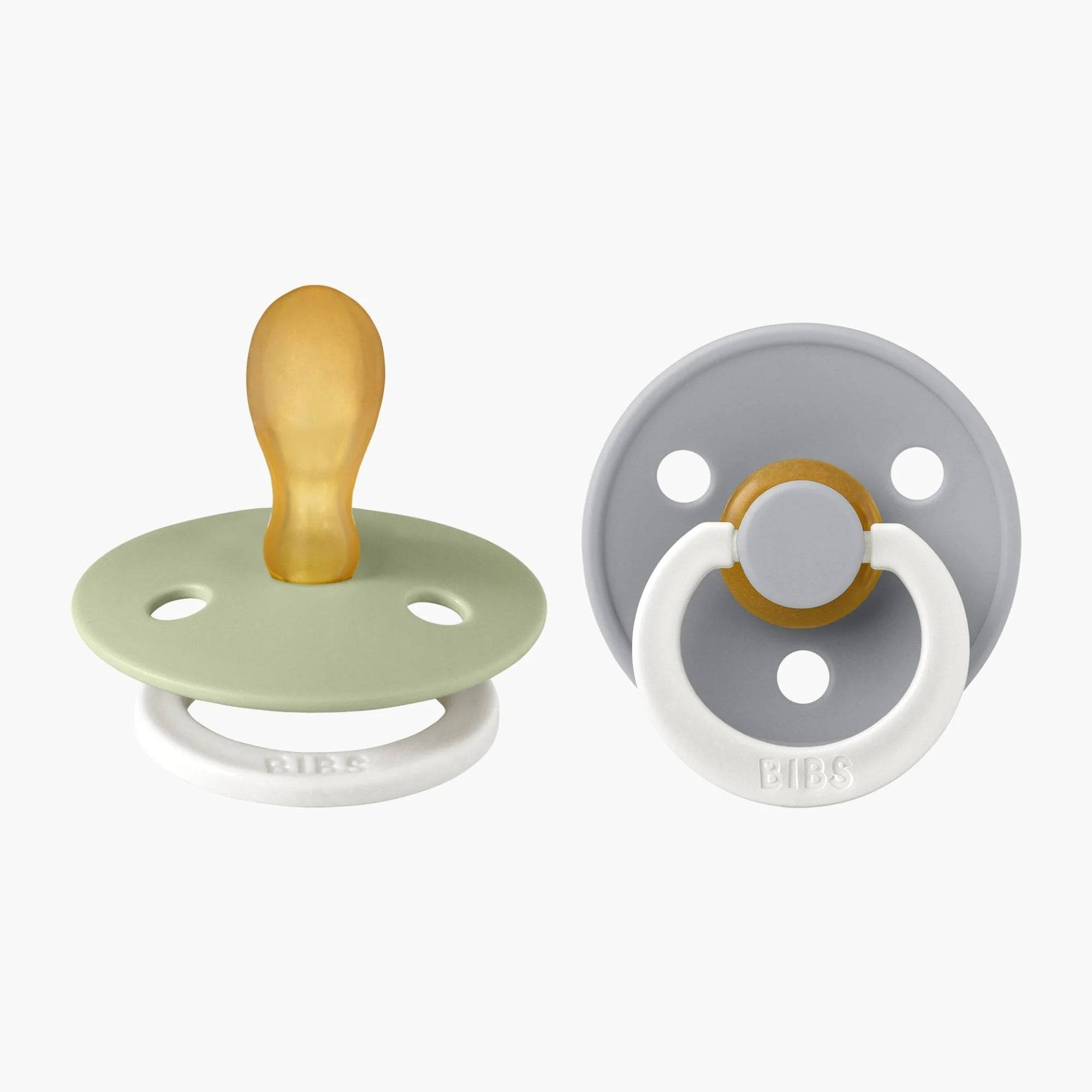 GLOW SYMMETRIC BIBS DUMMY - 2 PACK (SIZE 1) | SAGE/CLOUD