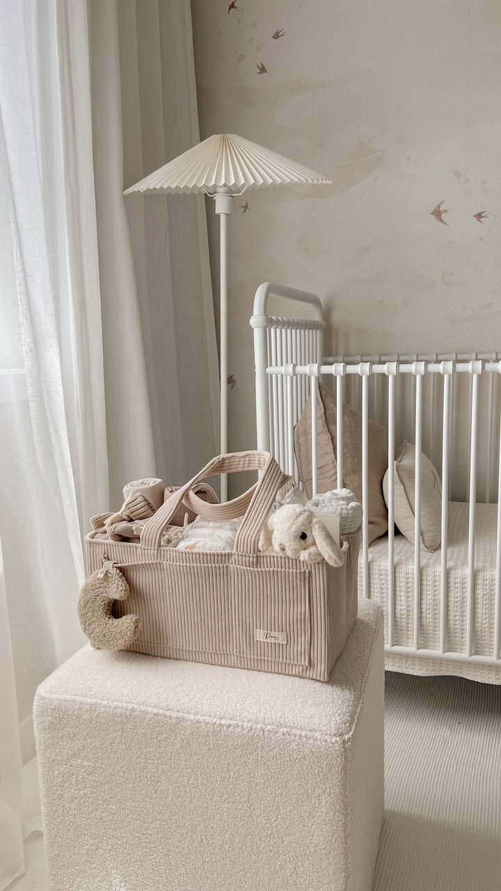 NAPPY CADDY ORGANISER - CORD | TAUPE