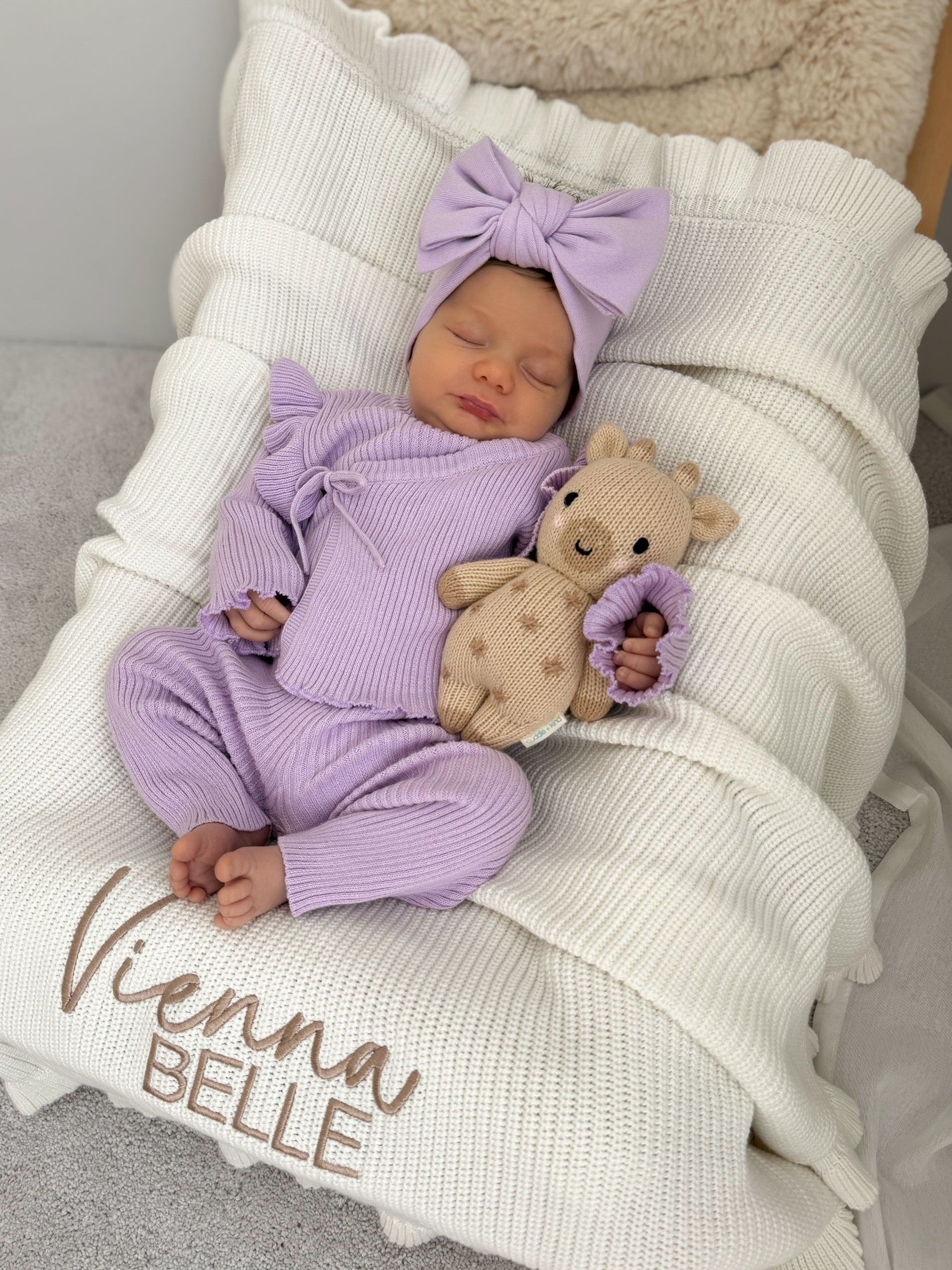 FRILL BABY BLANKET | MILK