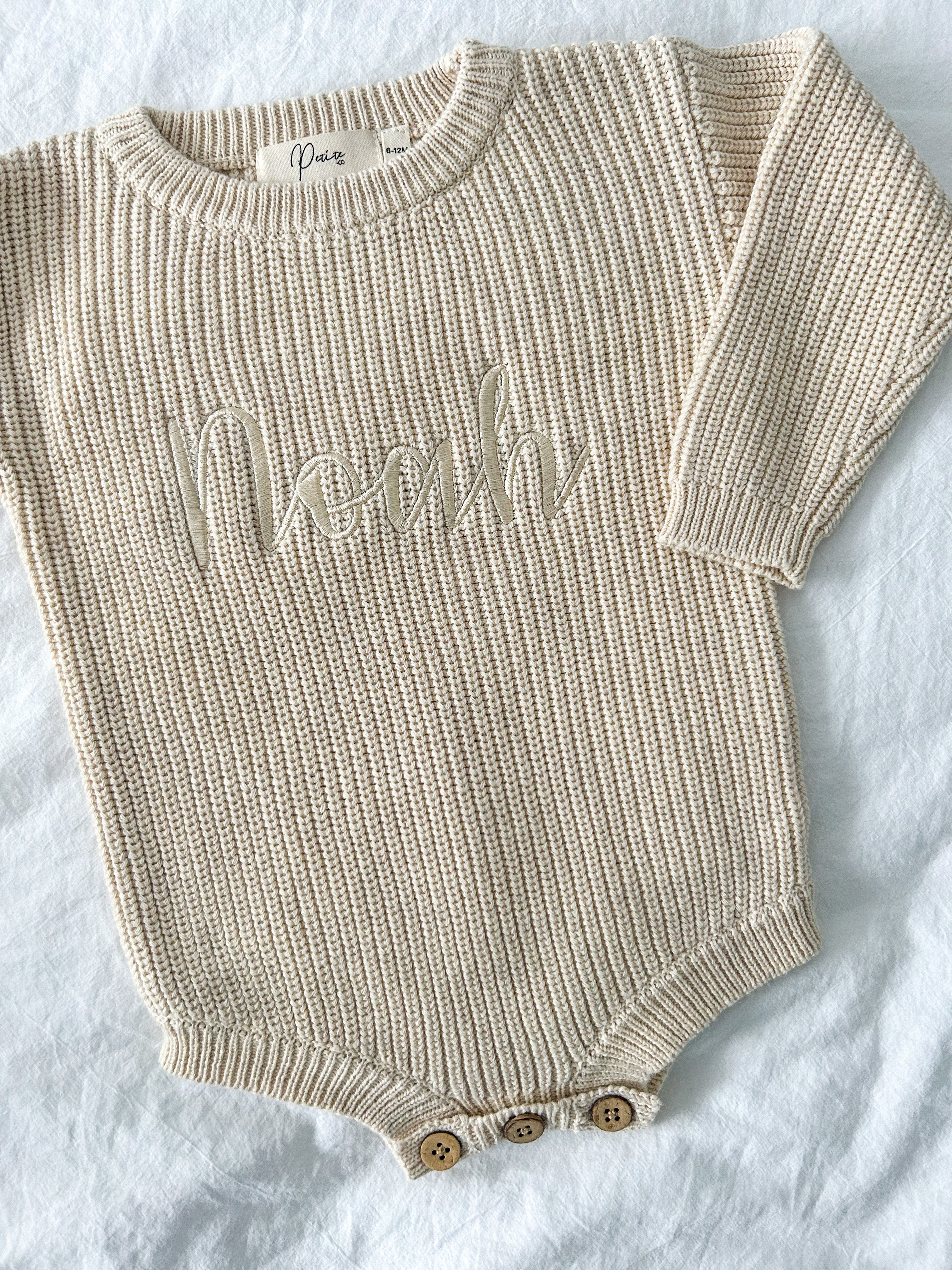 RIBBED KNIT ROMPER - OAT