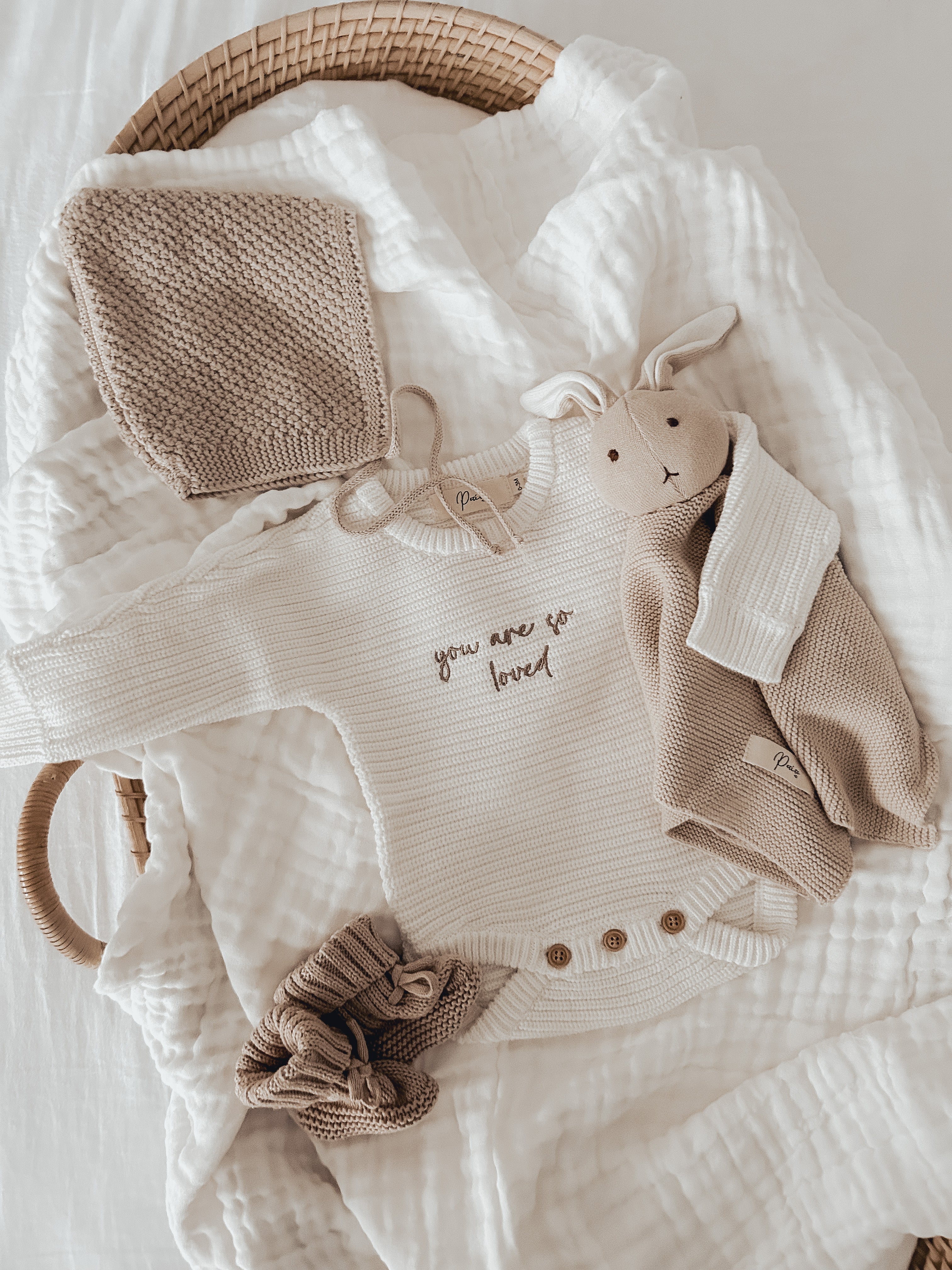 CLASSIC RIBBED ROMPER - MILK | PERSONALISED EMBROIDERY AVAILABLE