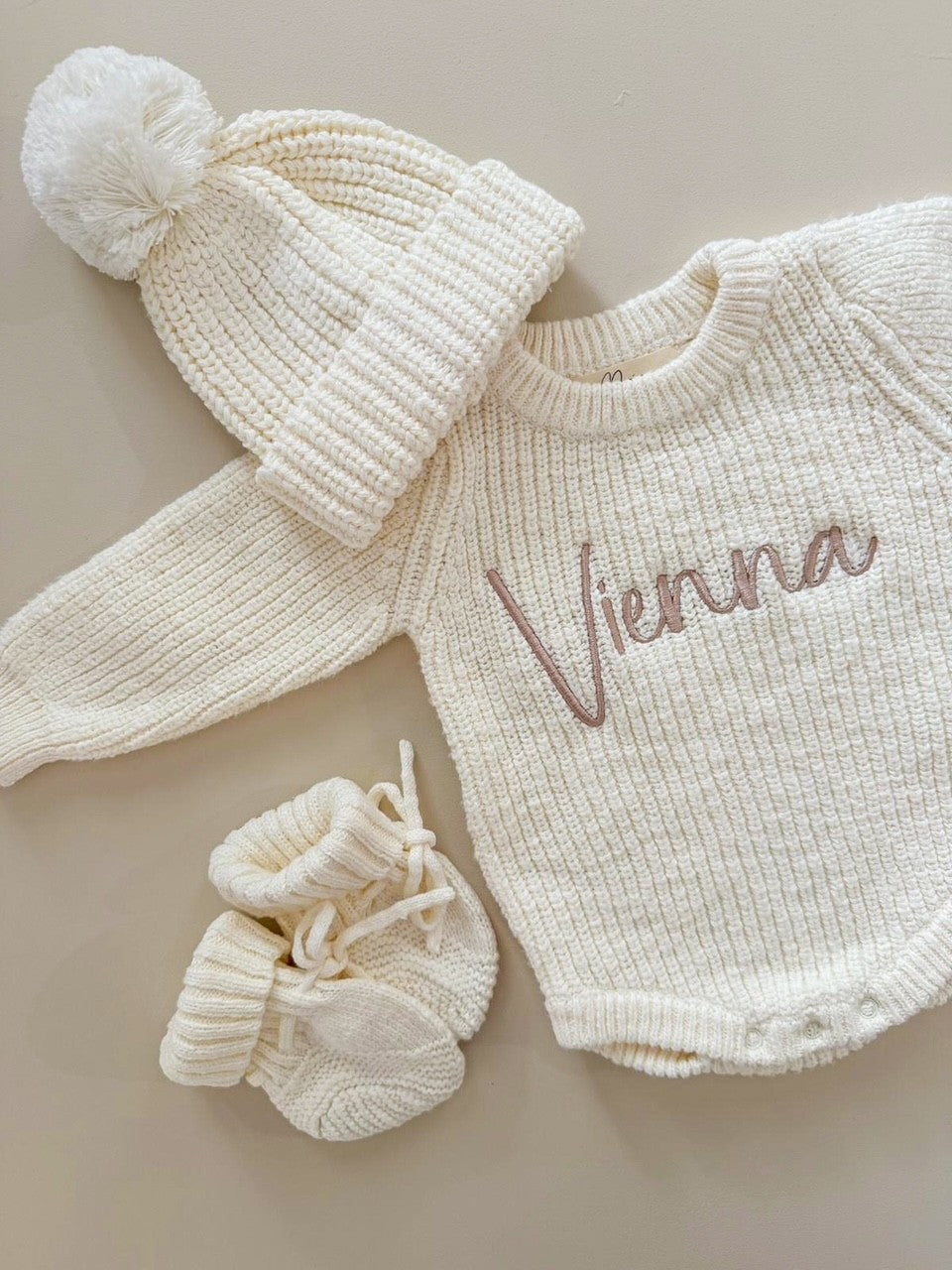 TEXTURED COTTON BOOTIES | IVORY