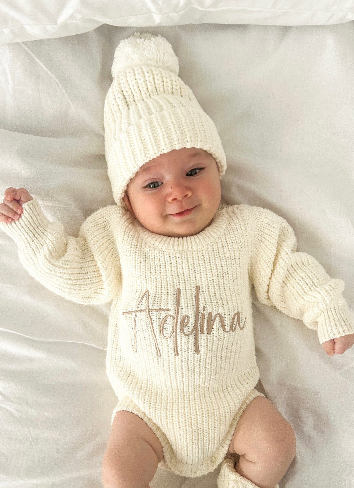 CHUNKY TEXTURED KNIT BEANIE | IVORY