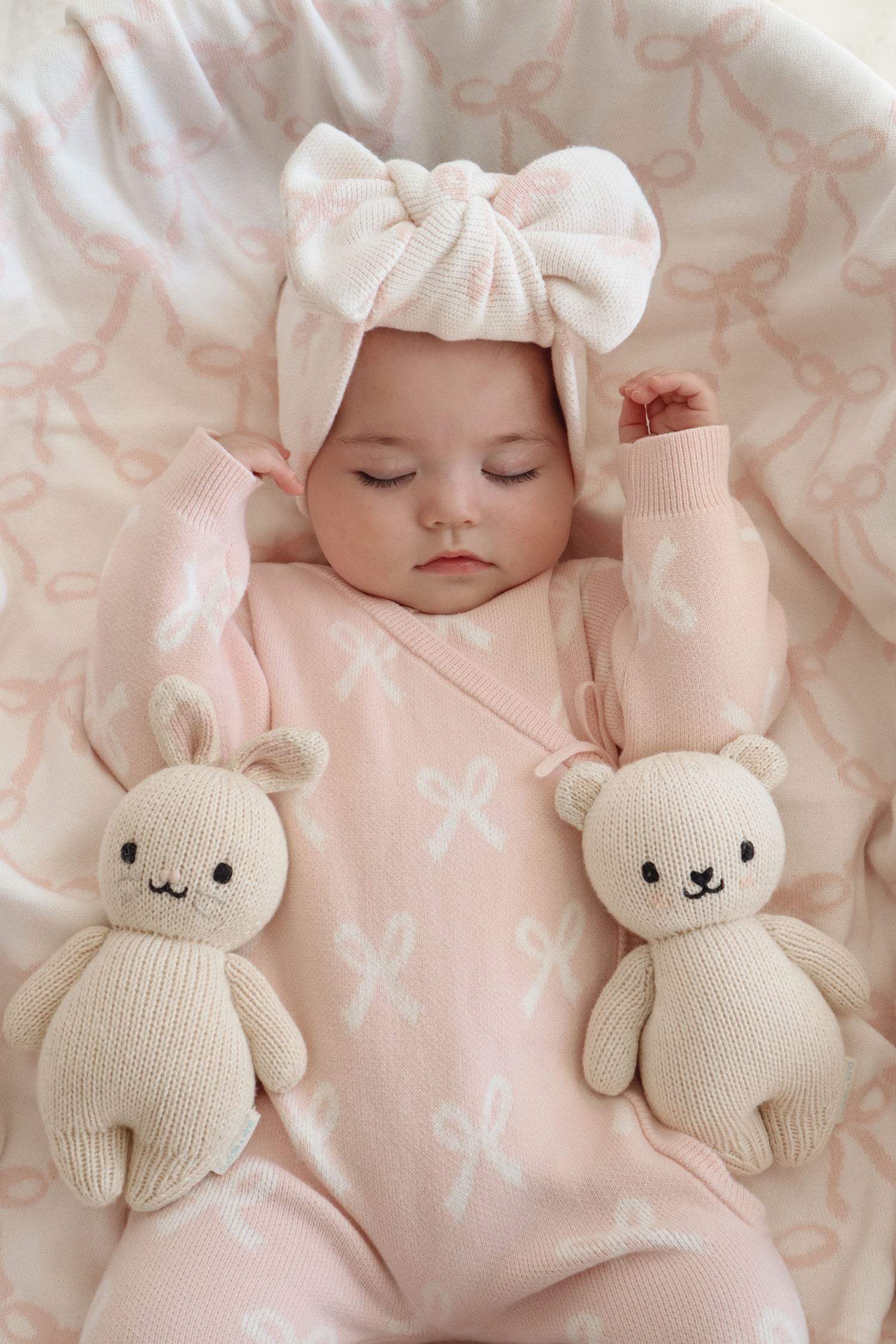 KIMONO BOW ROMPER | BABY PINK