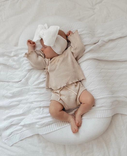 RIBBED KIMONO SET | OAT