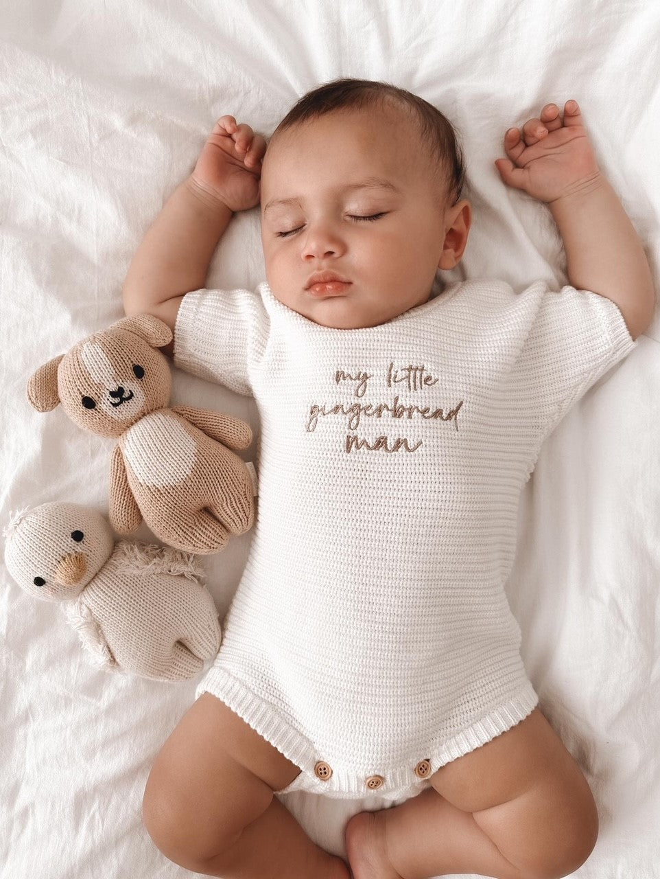 CLASSIC RIBBED ROMPER SHORT SLEEVE - MILK | PERSONALISED EMBROIDERY AVAILABLE