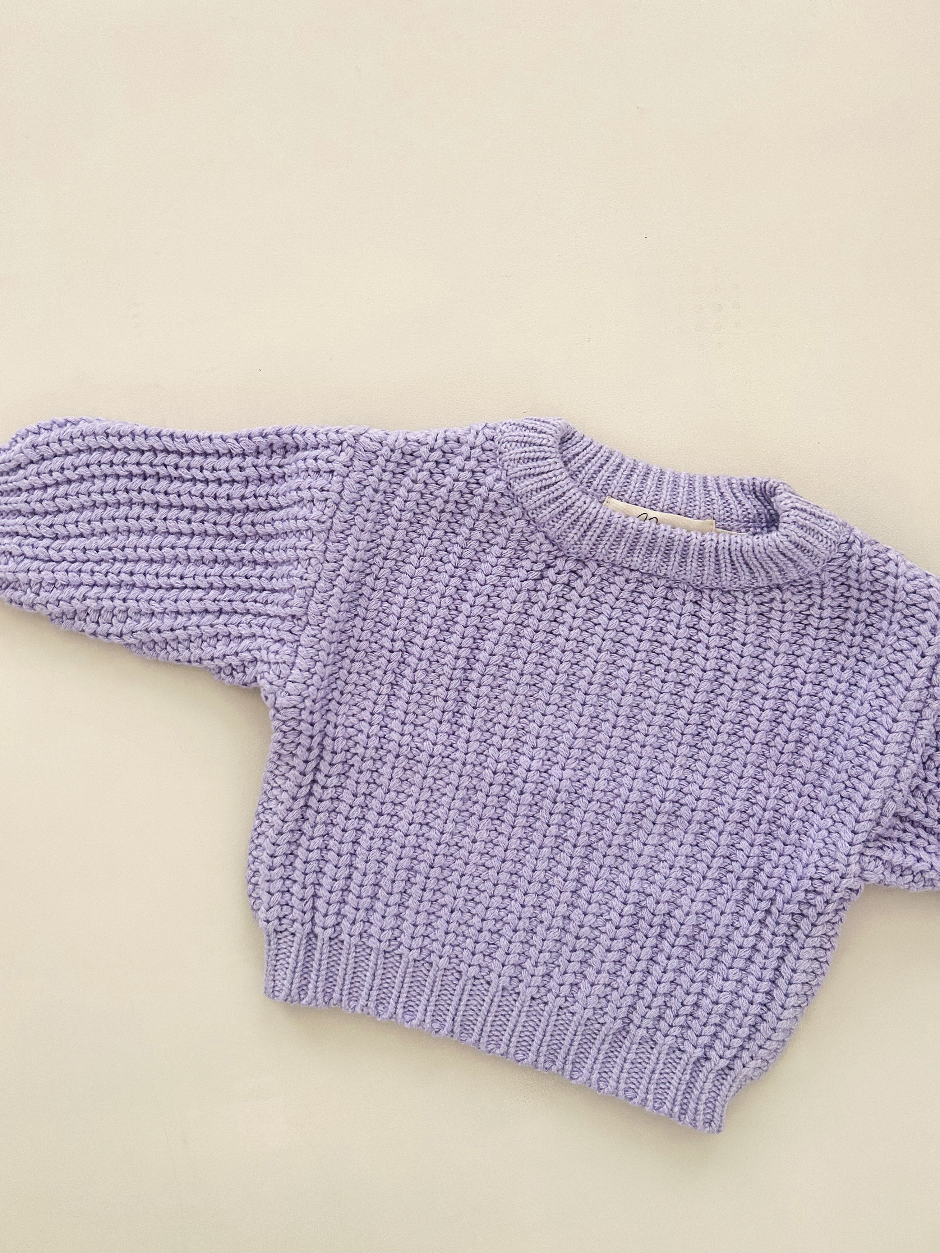 CHUNKY KNIT JUMPER - PURPLE V2