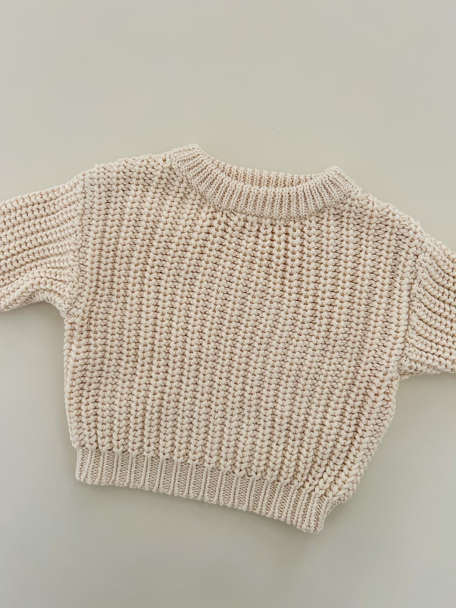 CHUNKY KNIT JUMPER - OAT