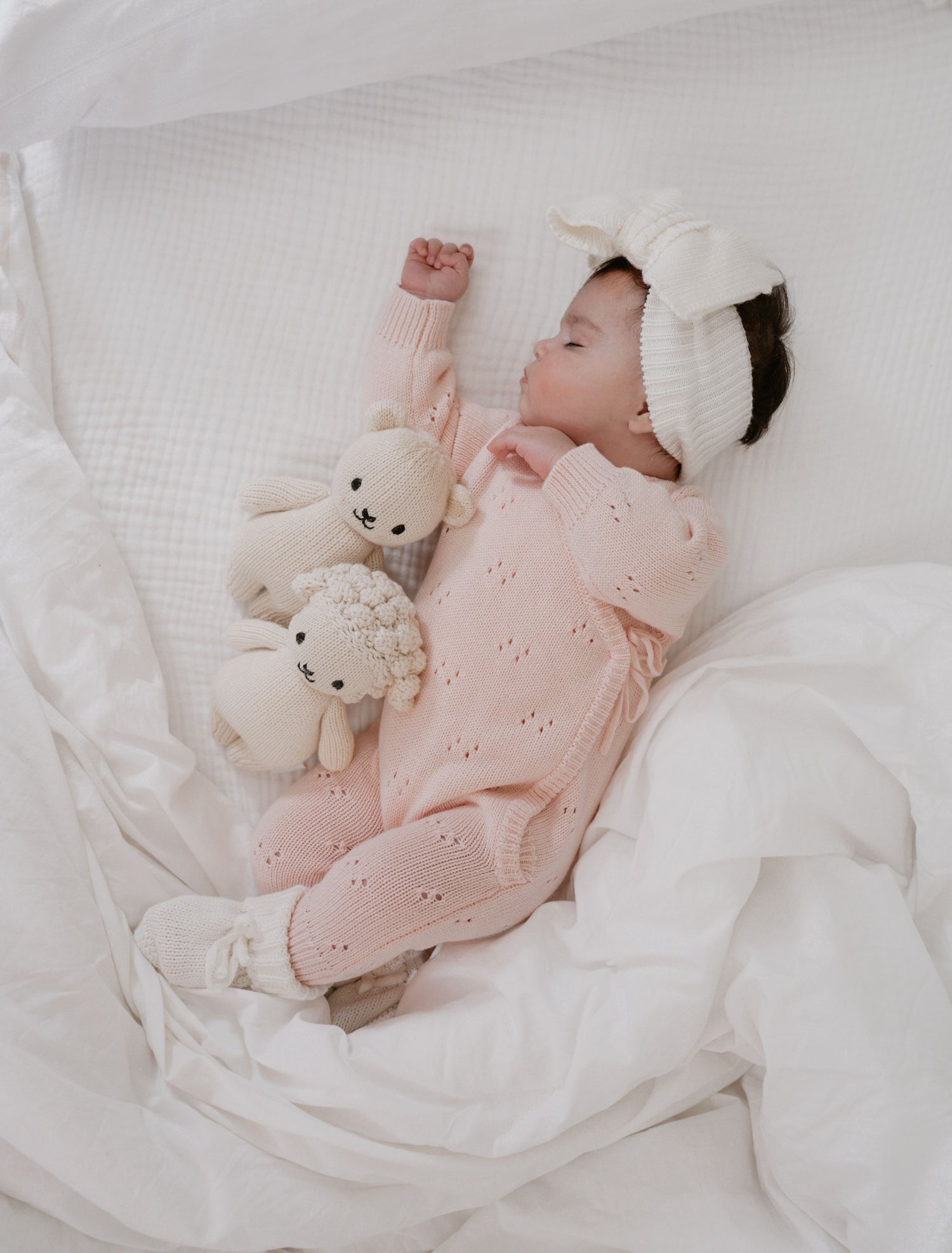 POINTELLE LONG ROMPER | BABY PINK
