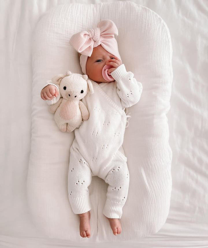 POINTELLE LONG ROMPER | MILK