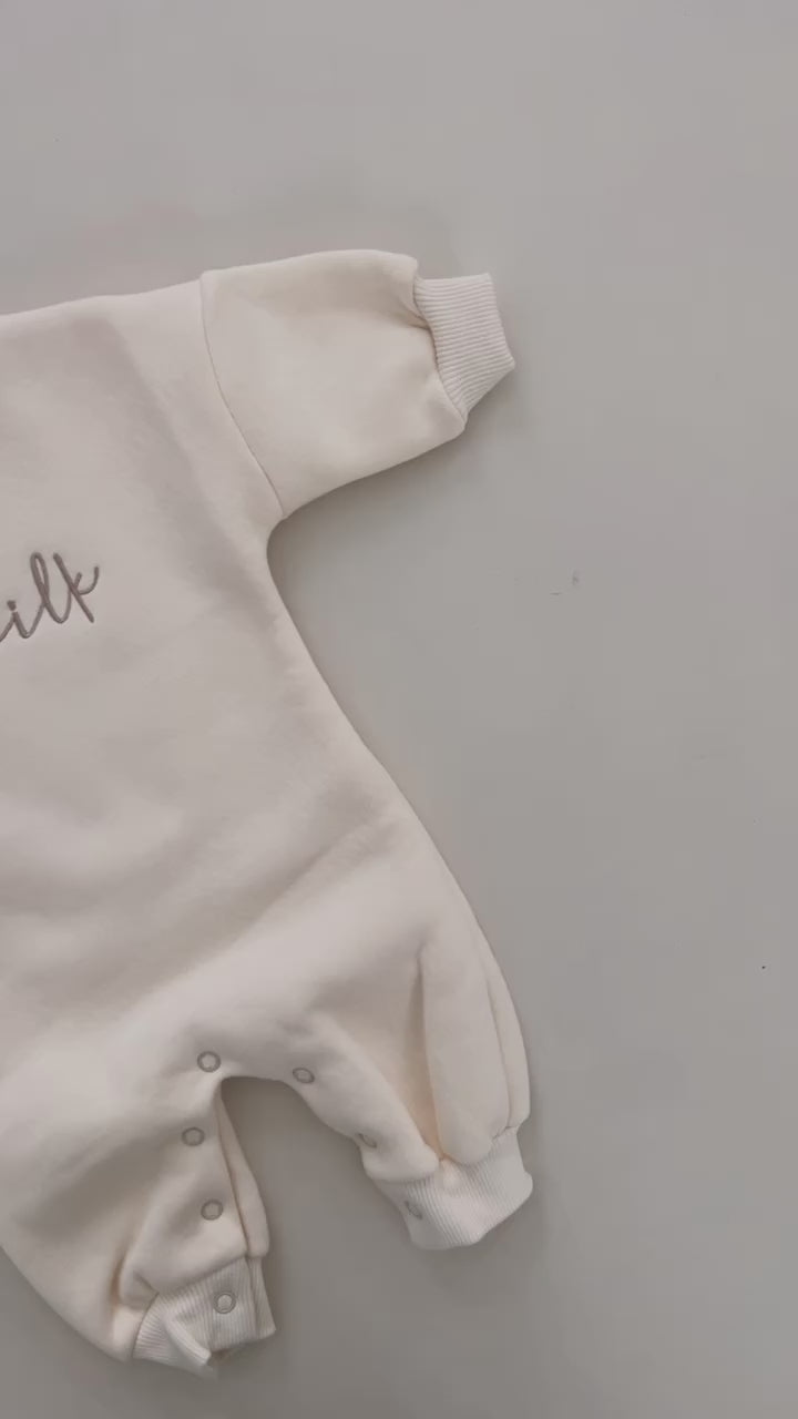 LONG BUBBLE ROMPER - BUTTER