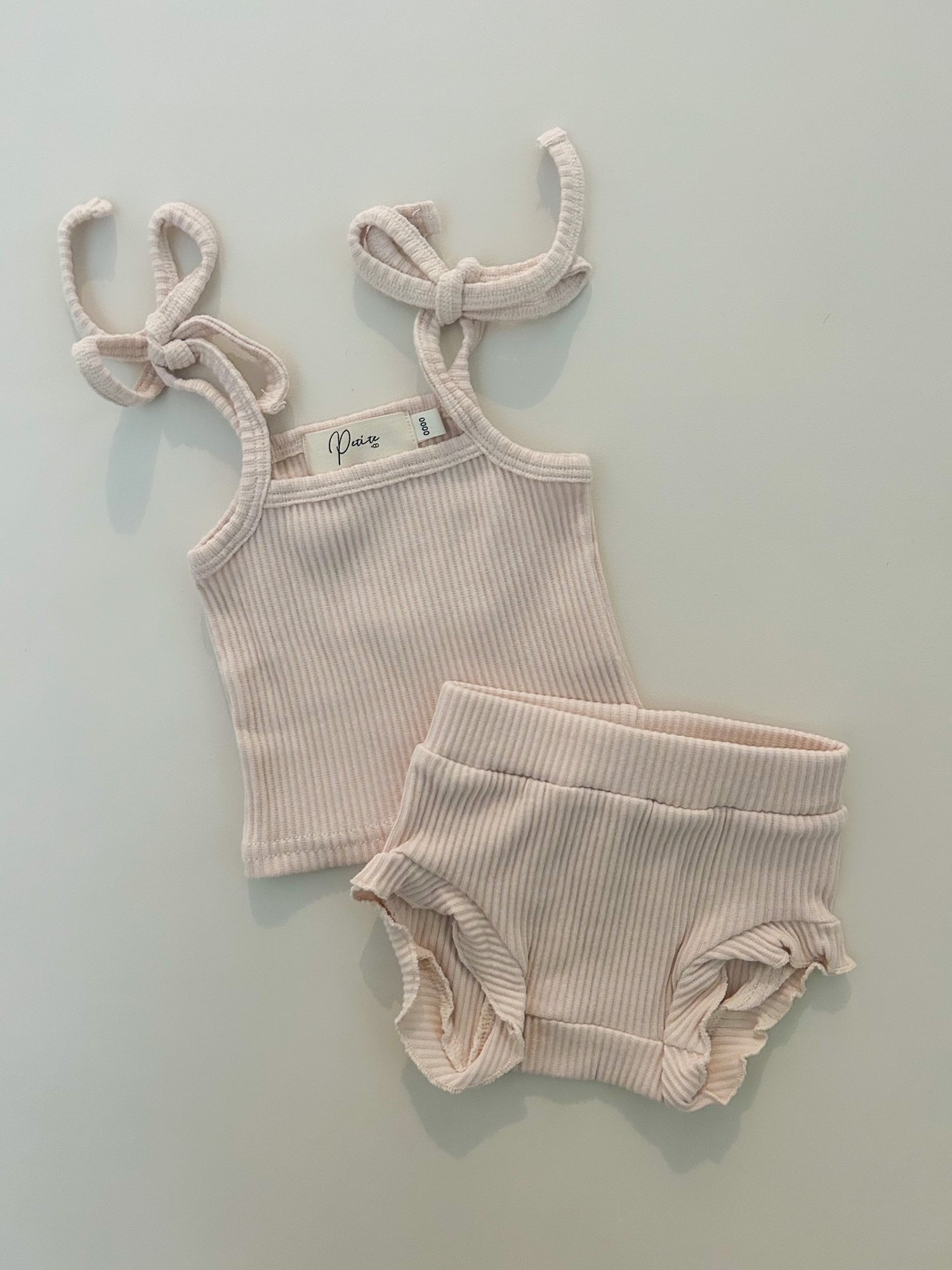 RIBBED SET - LIGHT BEIGE