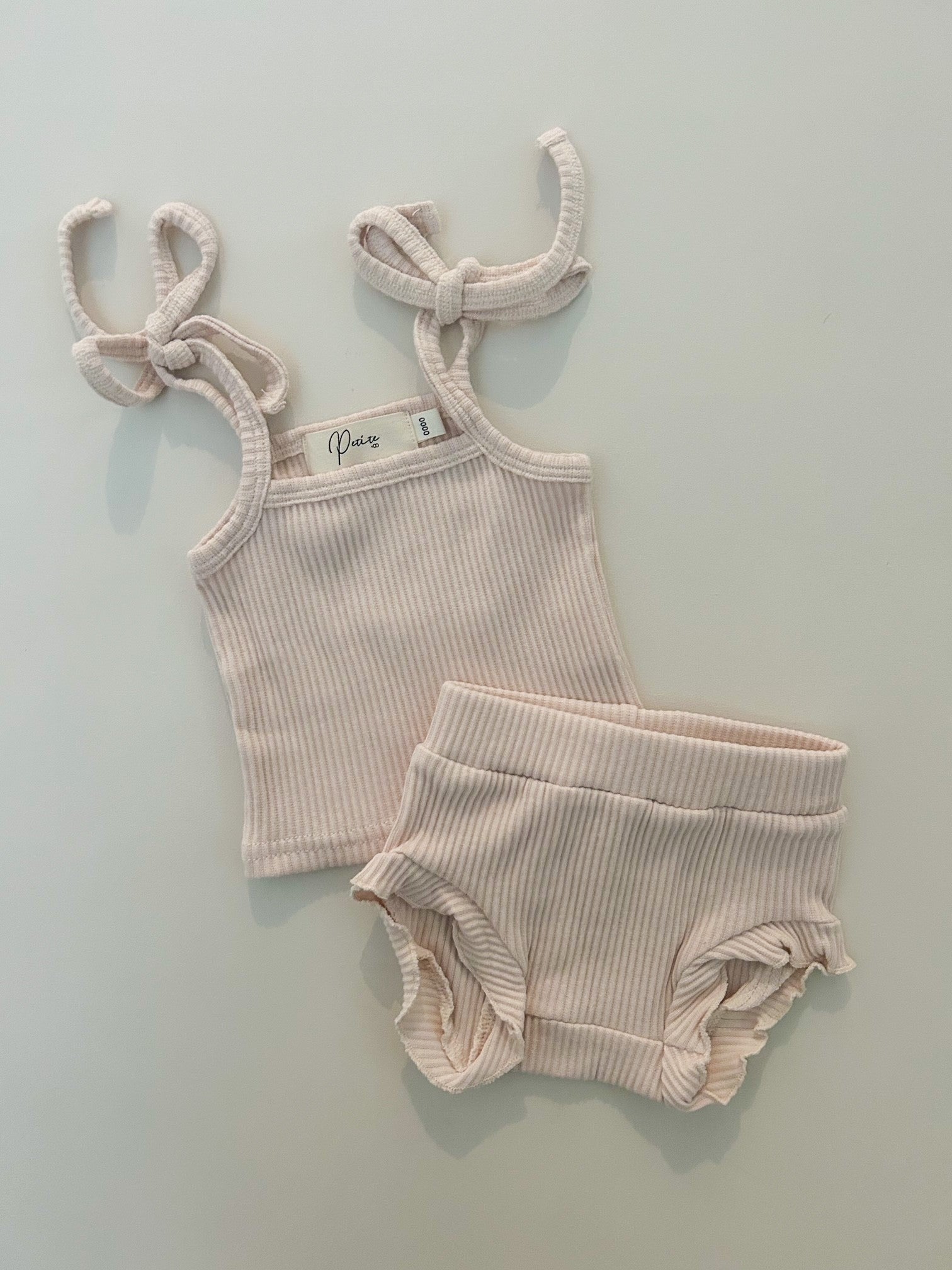 RIBBED SET - LIGHT BEIGE
