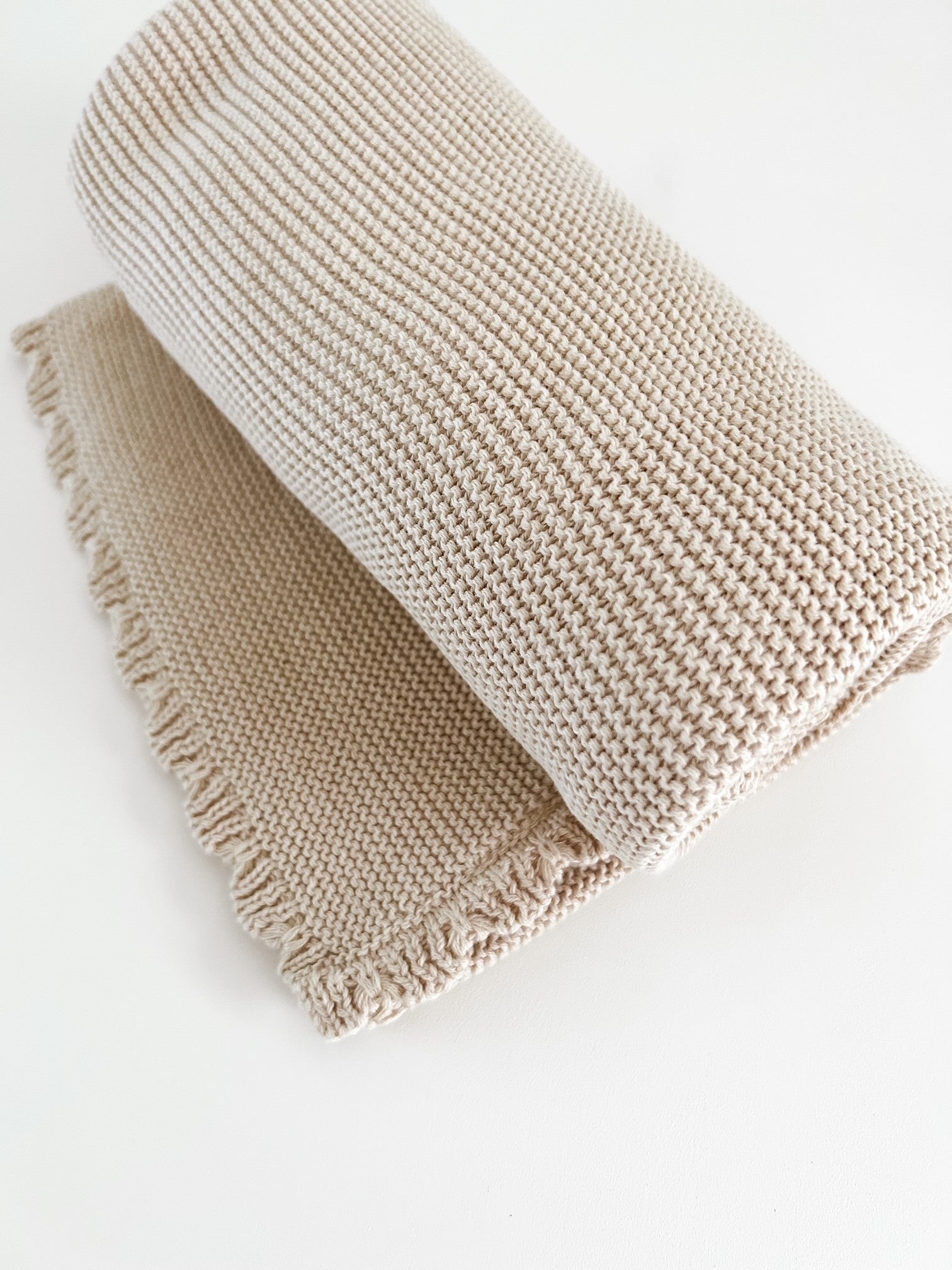 SCALLOP PERSONALISED BABY BLANKET | BEIGE