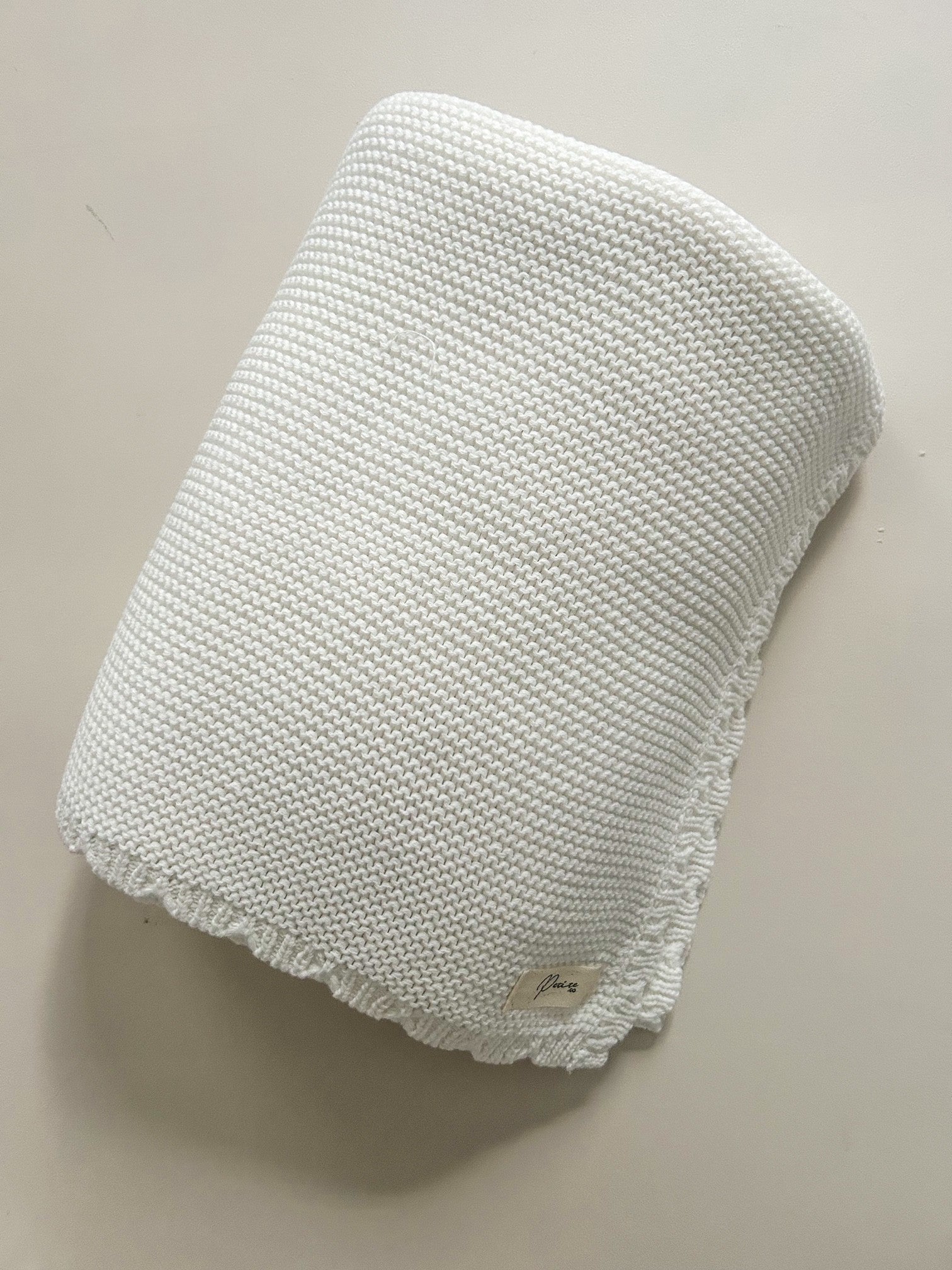 SCALLOP PERSONALISED BABY BLANKET | MILK