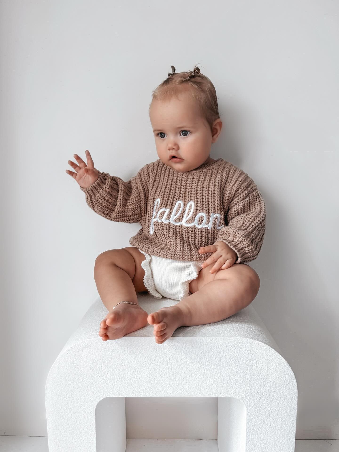 CHUNKY KNIT JUMPER - TEDDY BROWN