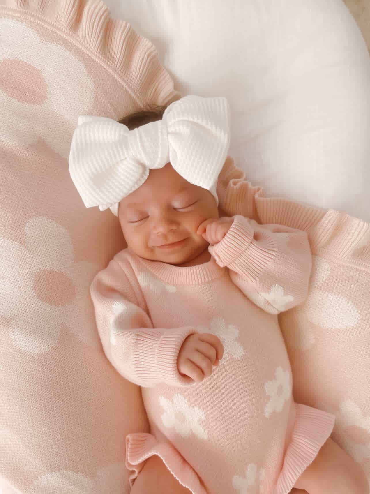 FRILL ROMPER | PINK FLOWERS