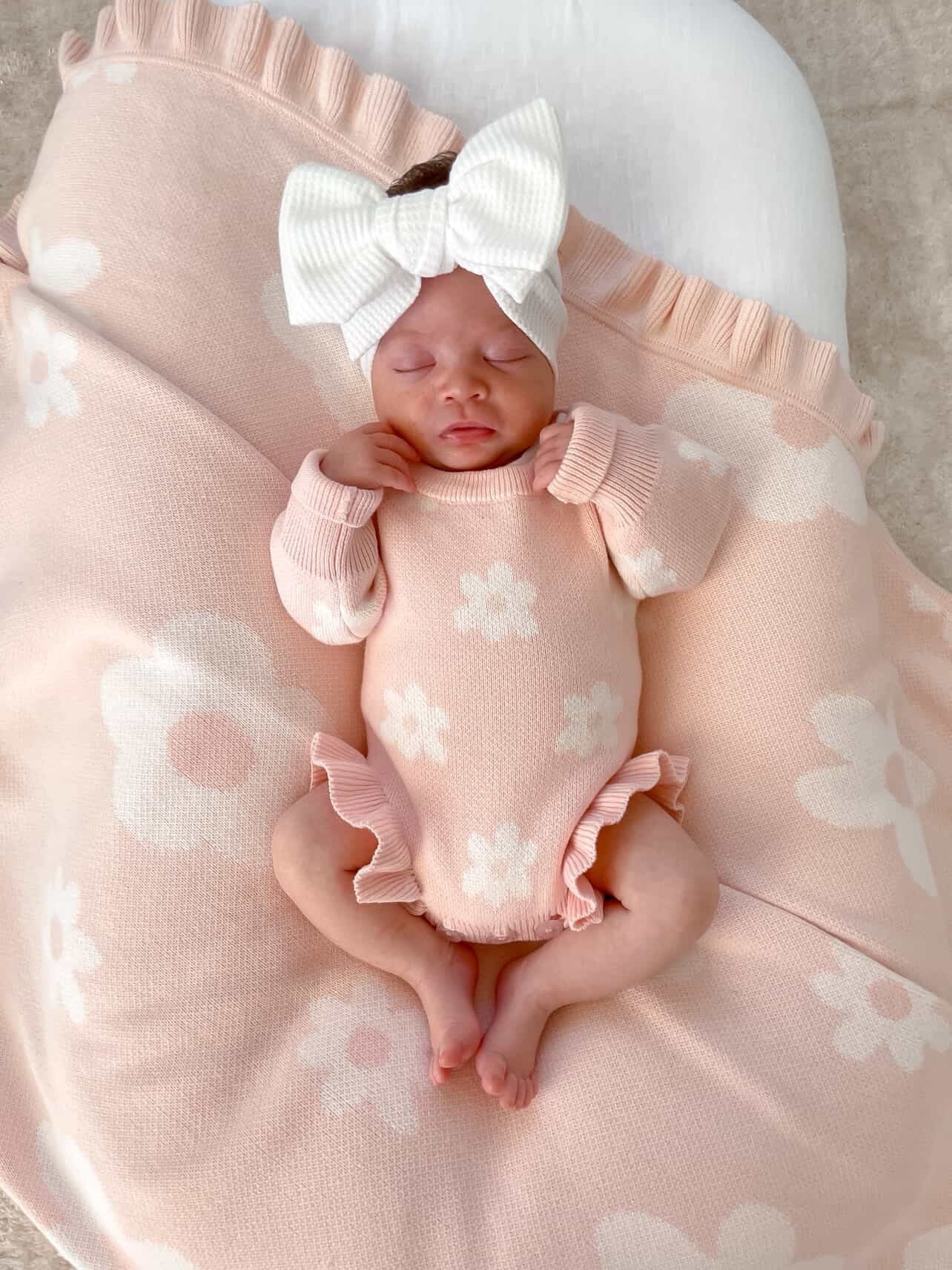 FLORA FRILL BLANKET | PINK