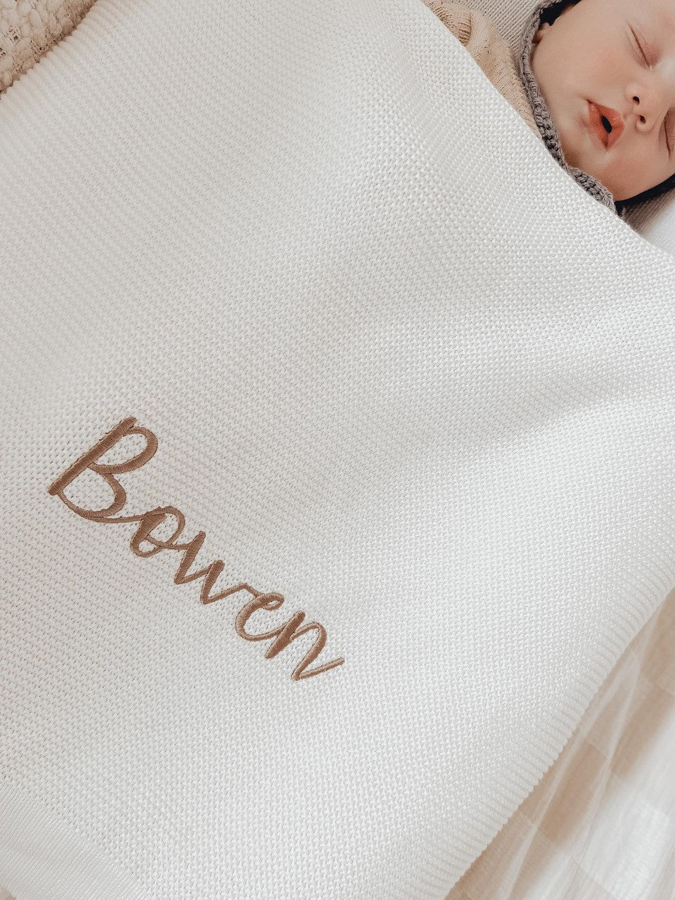 THICK BOARDER PERSONALISED BABY BLANKET | MILK
