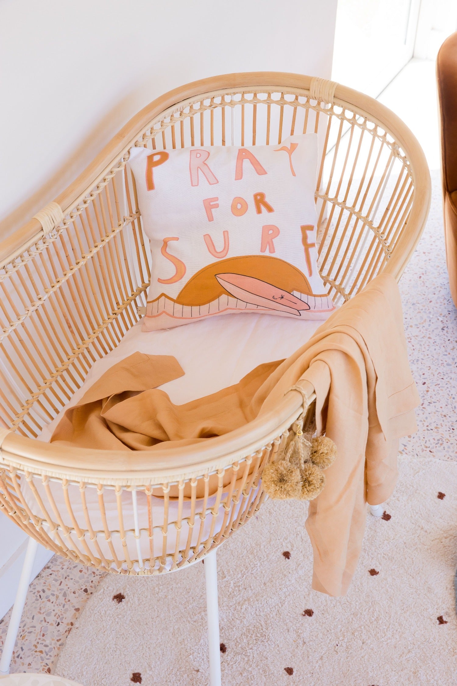white bassinet fitted sheet