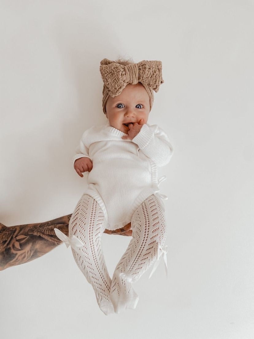 KNIT BODYSUIT - WHITE