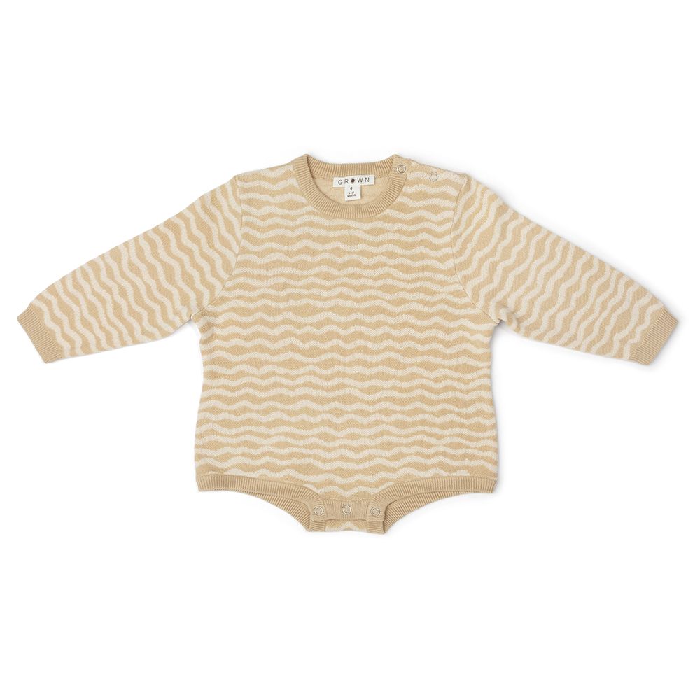 ORGANIC KNIT ROMPER - RIVER