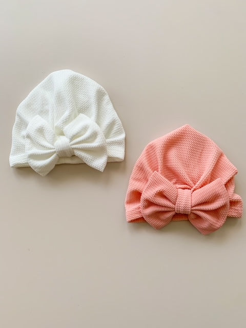 BIG BOW TURBAN - PINK