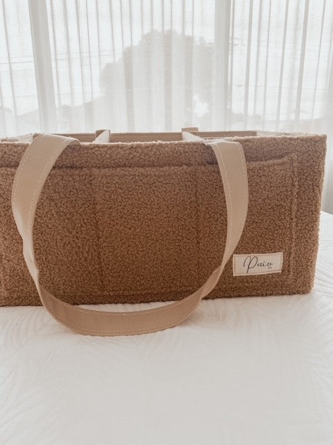 NAPPY CADDY ORGANISER - TEDDY BROWN