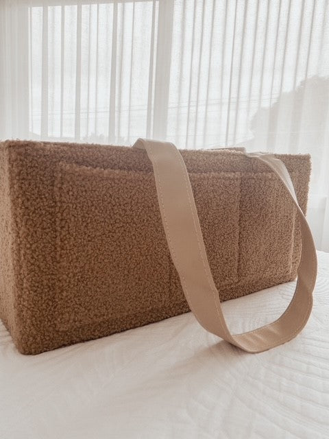 NAPPY CADDY ORGANISER - TEDDY BROWN