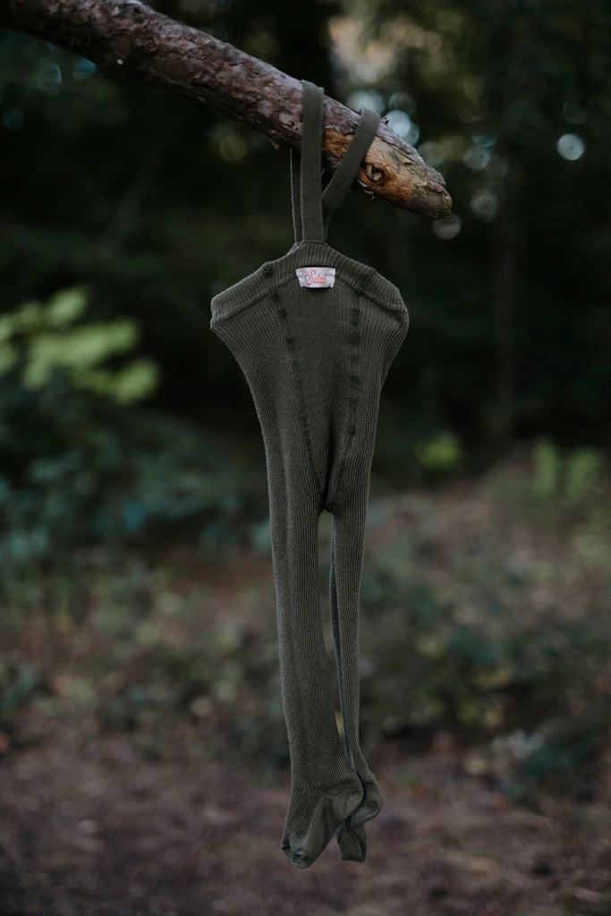 FOOTED TIGHTS | OLIVE
