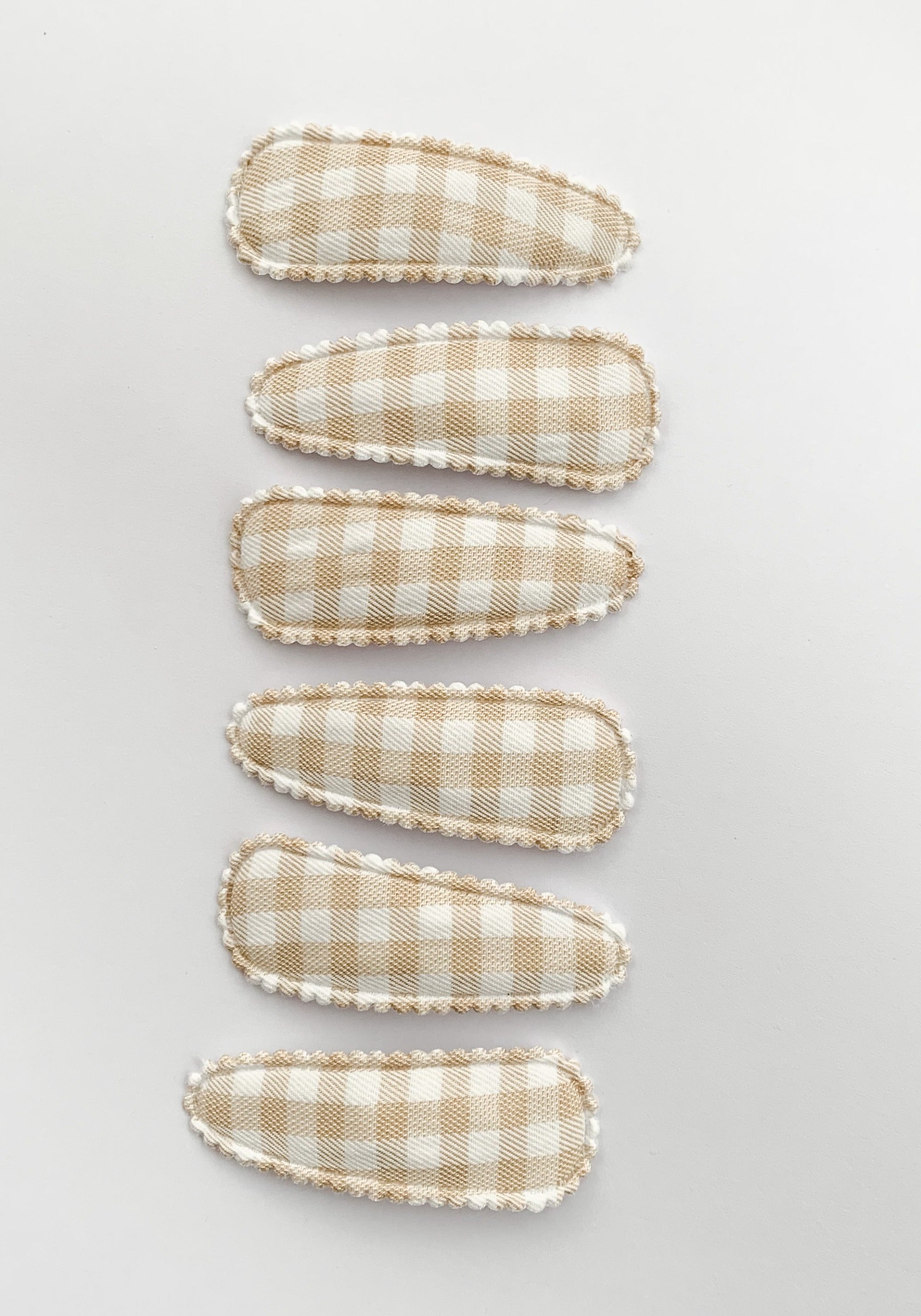 gingham girl check hair clips boho colour