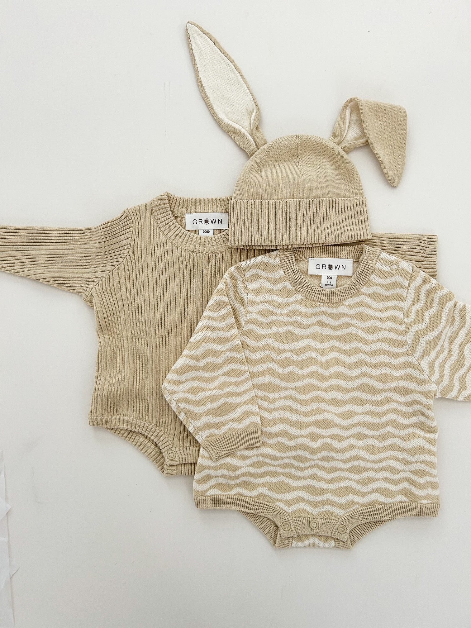 ORGANIC KNIT ROMPER - RIVER