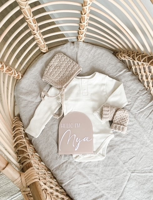BABY NAME ANNOUNCEMENT PLAQUE - LARGE