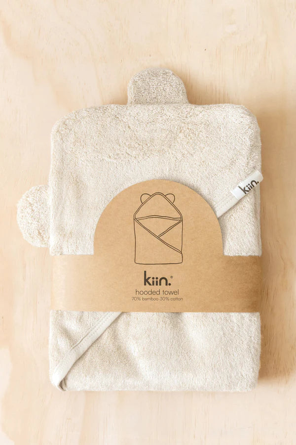 HOODED TOWEL - IVORY