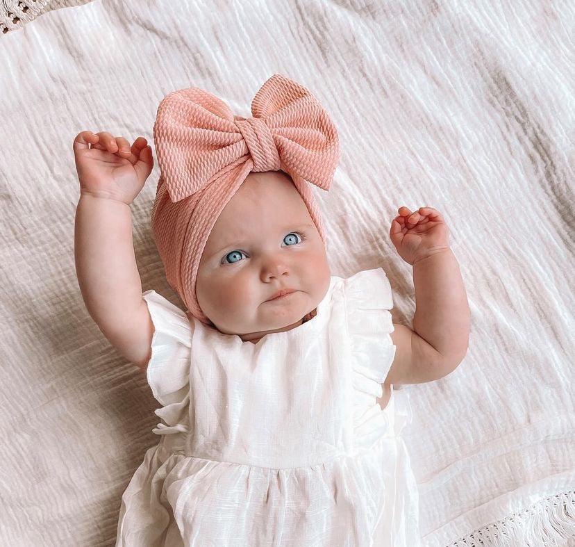 BIG BOW TURBAN - PINK