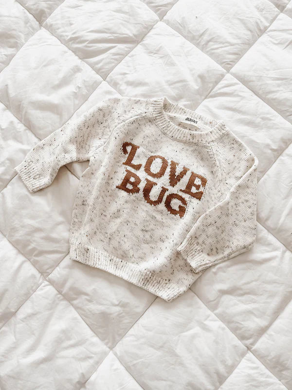 LOVE BUG KNIT JUMPER OATMEAL