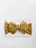 mustard baby bow headband baby girl