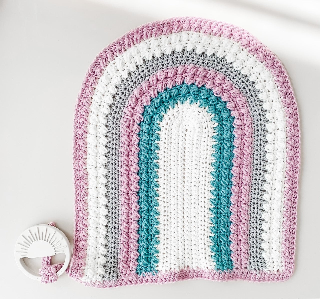 RAINBOW LOVEY / SECURITY BLANKET - ORCHID/TEAL