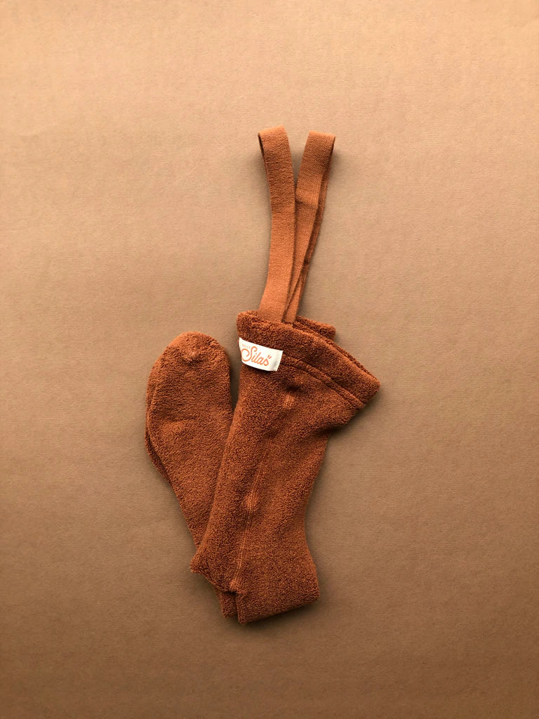 TEDDY WARMY FOOTED TIGHTS | CINNAMON