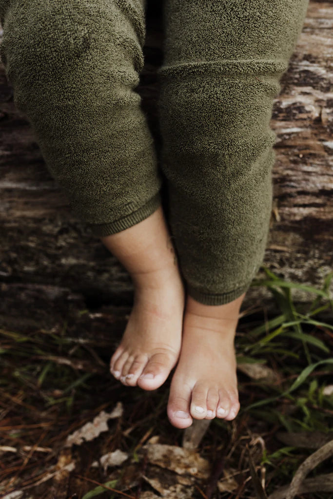 TEDDY WARMY FOOTLESS | OLIVE