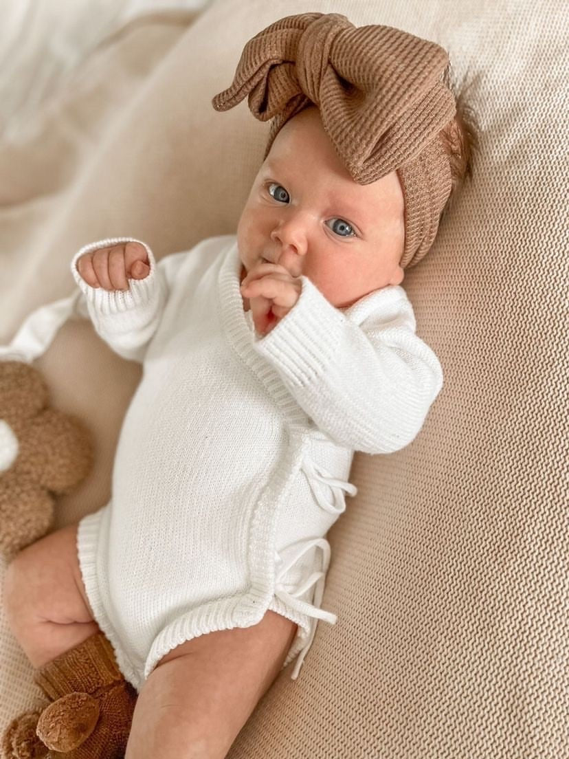 KNIT BODYSUIT - WHITE