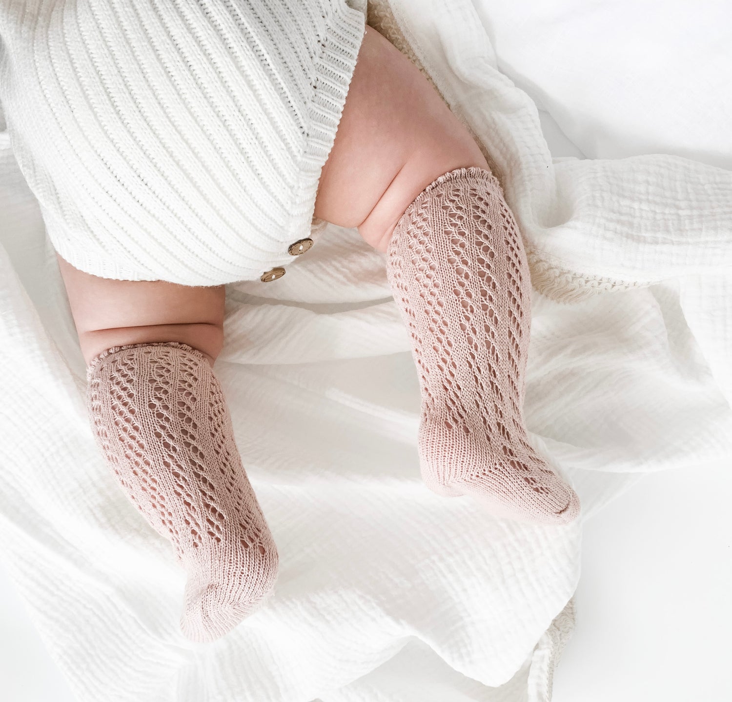 newborn baby lace knee high socks Australia