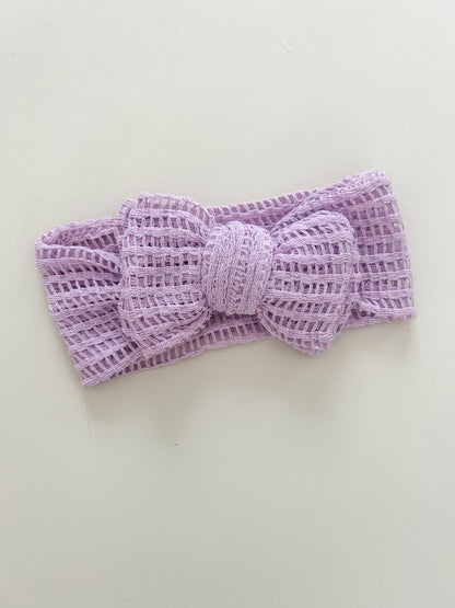 ADELINA KNIT BOW - PURPLE