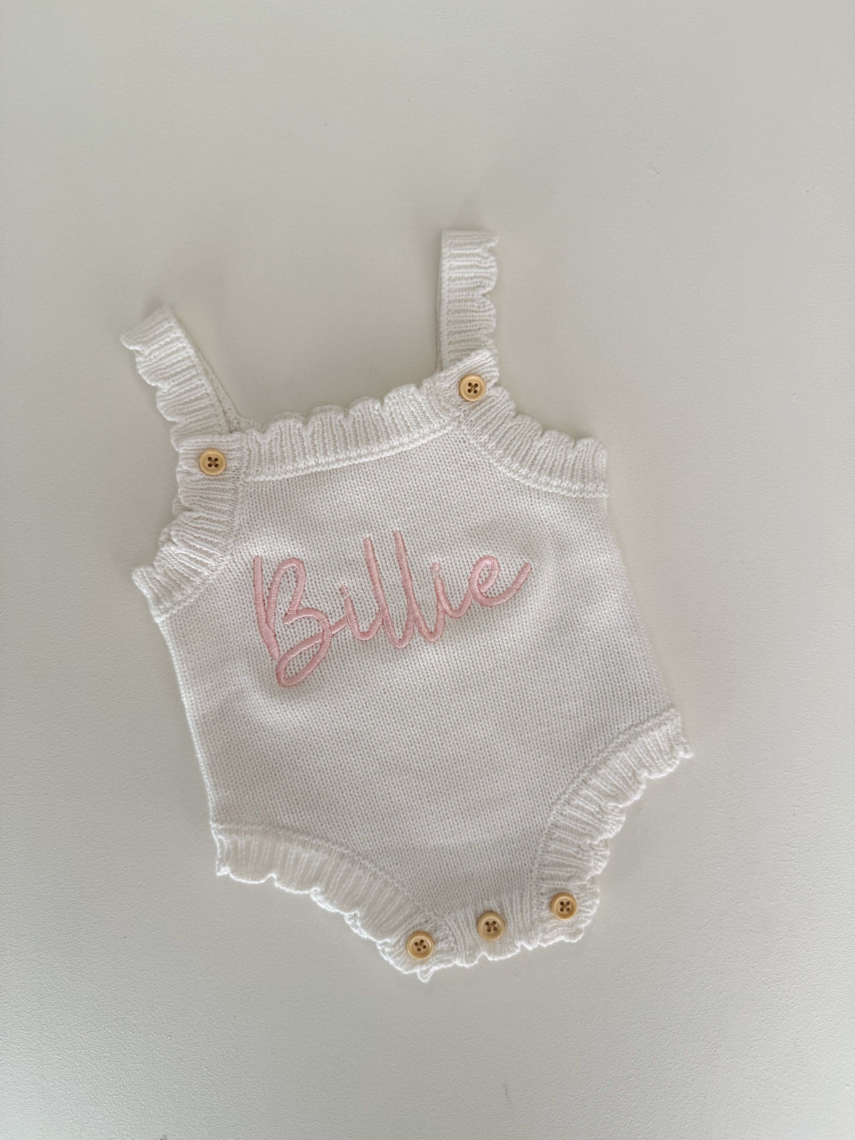 SCALLOP HEIRLOOM SINGLET ROMPER | MILK