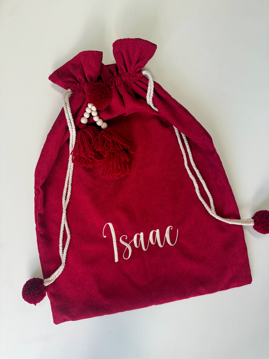 CORDUROY SANTA SACK | RED
