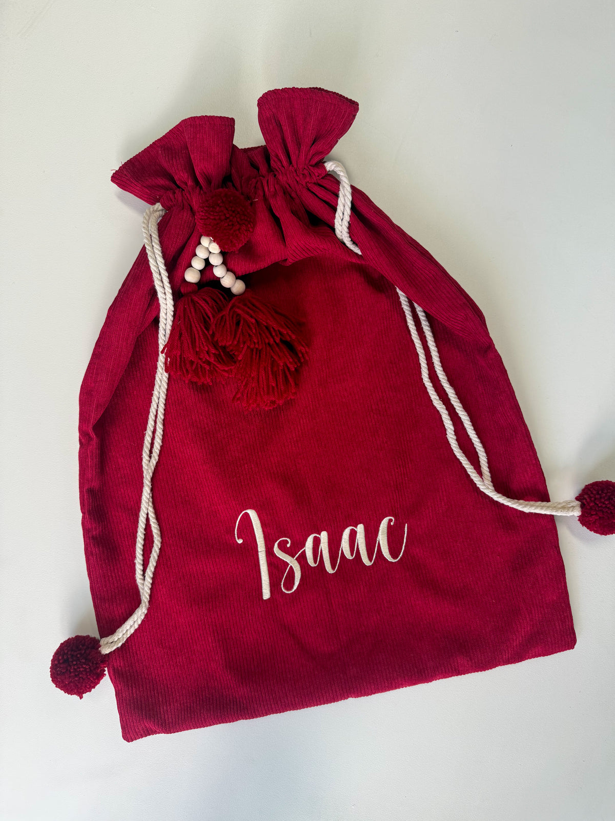 CORDUROY SANTA SACK | RED