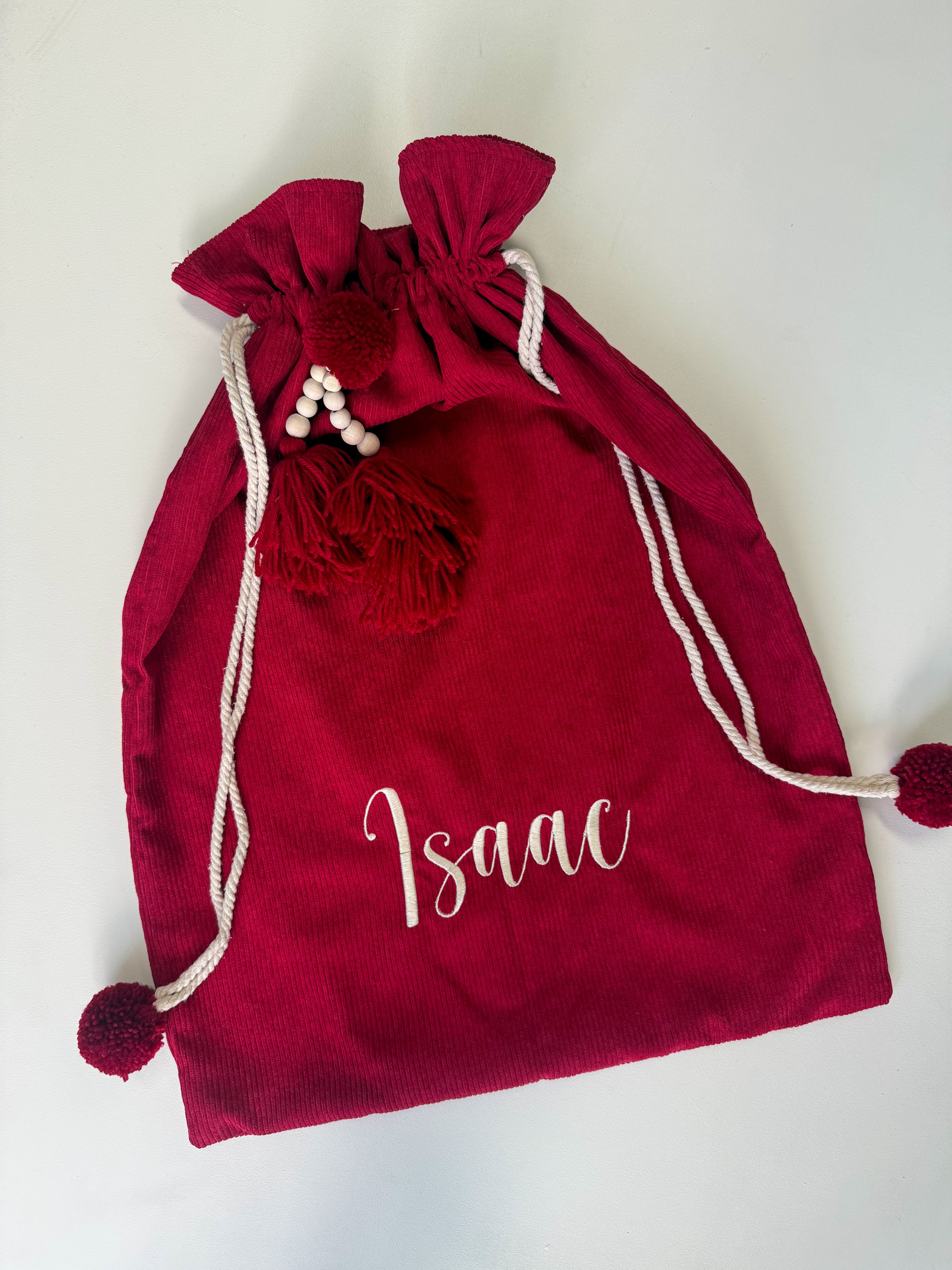 CORDUROY SANTA SACK | RED