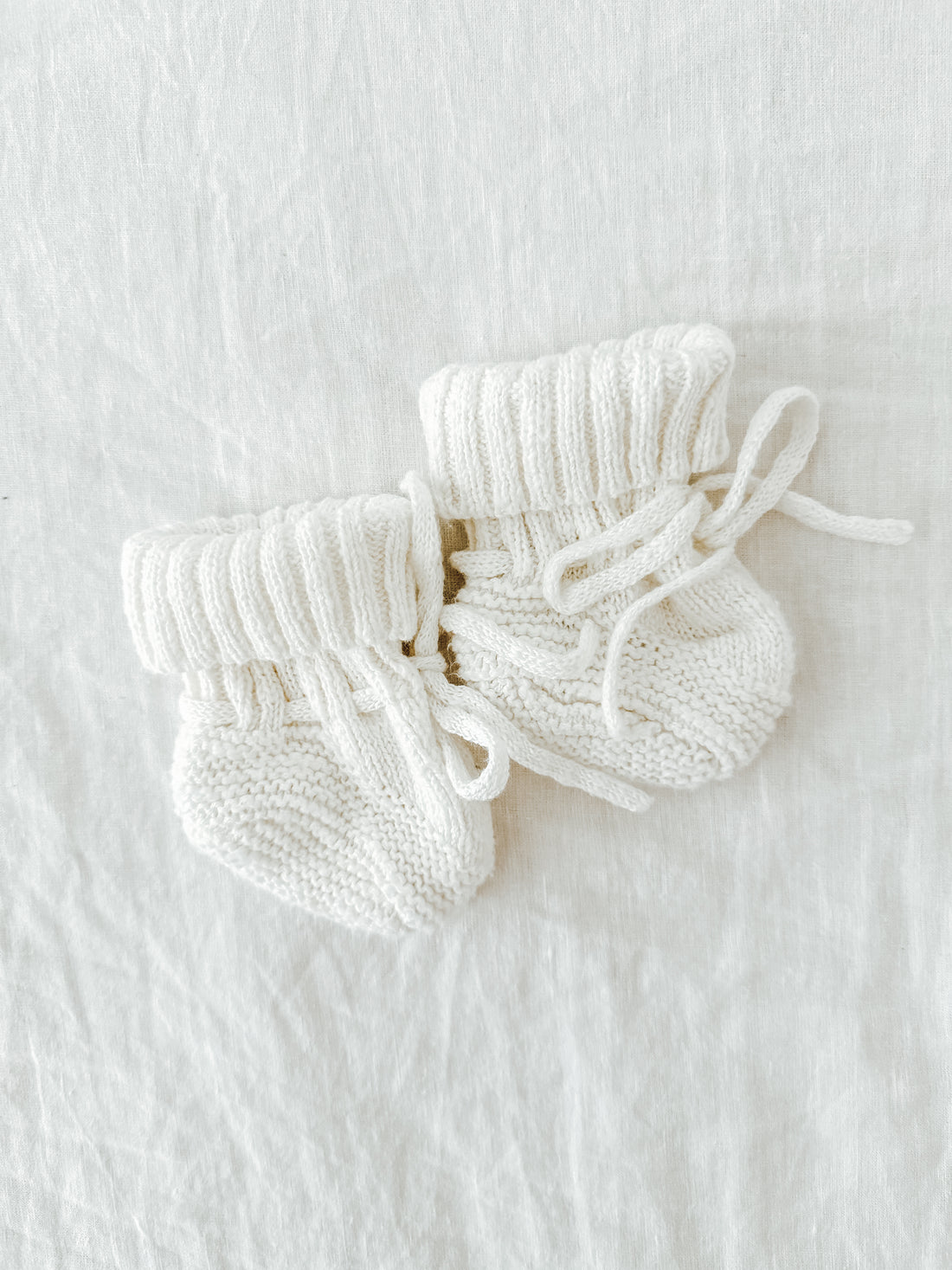 TEXTURED COTTON BOOTIES | SNOW