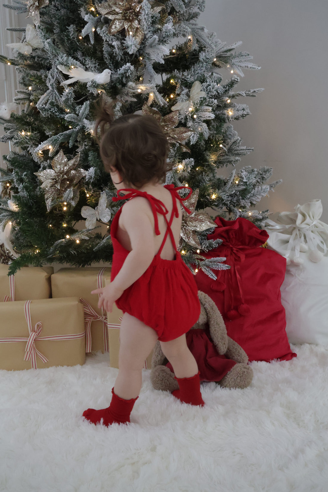 RUFFLE SOCKS - RED